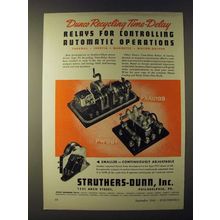 1943 Struthers-Dunn PSAU1G9 and PWBB1 Dunco Time-Delay Relays Ad