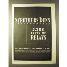 1943 Struthers-Dunn Relays Ad - Struthers-Dunn incorporated 5,28 types of relays