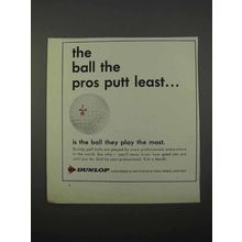 1966 Dunlop Maxfli Golf Balls Ad - Pros Putt Least