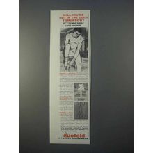 1966 Duofold Underwear Ad - Will You Be Out in the Cold