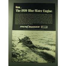 1970 Mercruiser Inboards Ad - NowÉ the 1970 Blue Water Engine