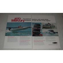 1970 Mercury 1350 Outboard Motor Ad - Thunderbolt Ignition