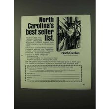 1972 North Carolina Division of Commerce & Industry Ad