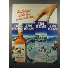 1985 Jim Beam Whiskey Ad - Gift Made With Care