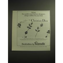 1974 Wamsutta Dior Rose Linens by Christian Dior Advertisement