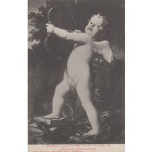 Firenze Cupido Cupid Antonio Franceschini Italy Statue Painting Italian Postcard