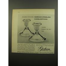 1955 Gorham Sterling Candlesticks Advertisement - Designed for giving