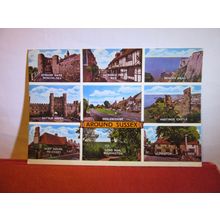 multiview, AROUND SUSSEX county used postcard by Elgate #