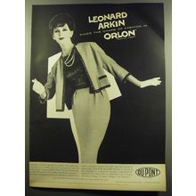 1959 Du Pont Orlon Ad - Leonard Arkin finds the shape of fashion in Orlon