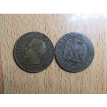 France 1856BB Napoleon III 5 Centimes Coin