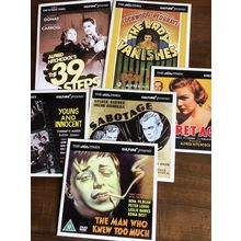 6 CLASSIC ALFRED HITCHCOCK FILMS ON 6 DVDS. NEW & UNPLAYED.