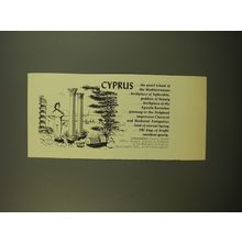1961 Cyprus Tourist Office Ad - Cyprus ..the pearl island of the Mediterranean