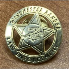 Winchester Ranger Law Enforcement Western Mini Sheriff Badge Pin New NOS 1990s?