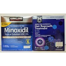 Kirkland & Member's Mark Minoxidil Topical Solution USP 5% Hair Treatment Bundle