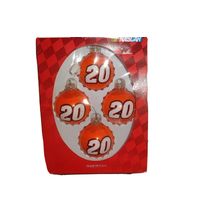 Nascar Tony Stewart #20 Four Collectible Plastic Bulb Ornaments