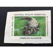 ICOLLECTZONE US National Wildlife Federation American Allugator VF on piece
