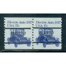 1906a 17c Electric Auto Fine MNH Dry Gum Gap Pair PreCnx Type A W0193