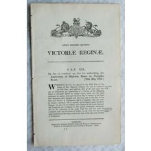 1852 Act of Parliament: Highway Rates Turnpike Roads