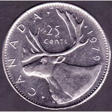 1979 Canada 25 Cents Coin