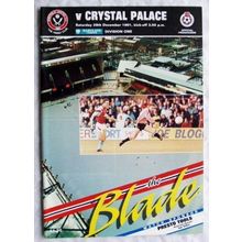 1991 programme Sheffield United v. Crystal Palace