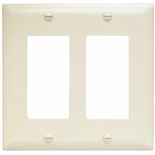 Legrand - Pass & Seymour TP262LACC30 Trade Master Nylon Wall Plate with Two Deco