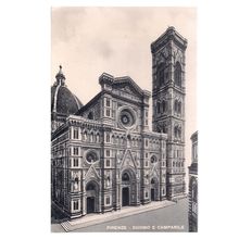 DUOMO E. CAMPANILE, FIRENZE, ITALY unused vintage postcard. =