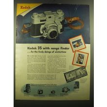 1947 Kodak 35 Camera Ad - For the lively doings of wintertime