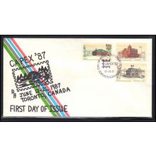 FDC Cover Canada 3 Stamps CAPEX '87 (Cachet-U/A) Box0116