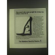 1974 Martex Rubdown Towel Ad - This towel rubs some people the wrong way