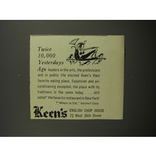 1953 Keen's English Chop House Ad - Twice 10,000 yesterdays ago