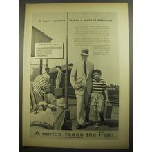 1956 Post Magazine Ad - A warm welcome makes a world of difference
