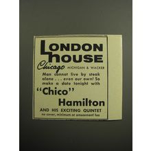 1957 London House Chicago Ad - Chico Hamilton and his exciting quintet