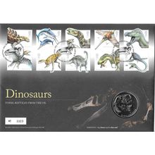 2013 coin cover; Dinosaurs Commemorative; Royal Mint Medallic; PNC