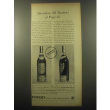 1959 Power's Gold Label Irish Whiskey Advertisement - Attention all readers