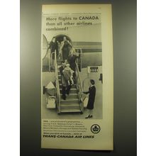 1959 Trans-Canada Air Lines Ad - More flights to Canada than all other airlines