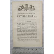 1852 Act of Parliament: Relief of the Suitors of High Court of Chancery