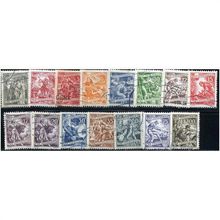 1950/1955 15 different values - #51 fine used (o)/cancelled