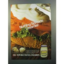 1985 Kraft Mayonnaise Ad - Nothing Spreads Creamier
