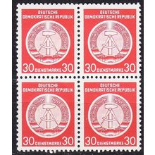 GERMANY DDR [Dienst A] MiNr 0024 I 4er ( **/mnh )