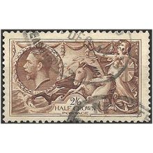 1934 SG450 2/6d Chocolate Brown BW Seahorse Good+/Fine Used ... .