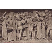 Truro Cathedral Going To Cavalry Military Roman Uniform Antique Mural Postcard