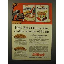 1964 Kellogg's All-Bran and Bran Buds Cereal Ad