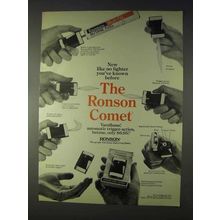 1969 Ronson Comet Cigarette Lighter Ad!