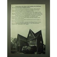 1973 American Wood Council Ad - 327 New England Winters