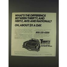 1977 Thrifty Rent-a-Car Ad - What's The Difference