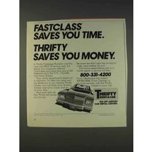 1977 Thrifty Rent-a-Car Ad - Fastclass Saves You Time