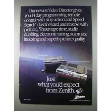 1980 Zenith 14 Day Programmable Video Director Ad