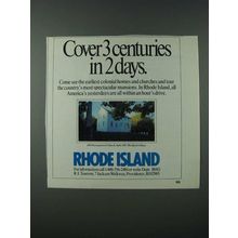 1986 Rhode Island Tourism Ad - Cover 3 Centuries in 2 Days