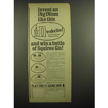 1968 Squires Gin Ad - Invent an INgINism like this