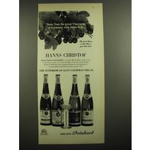 1968 Deinhard Hanns Christof Liebfraumilch Wine Advertisement - Taste tour